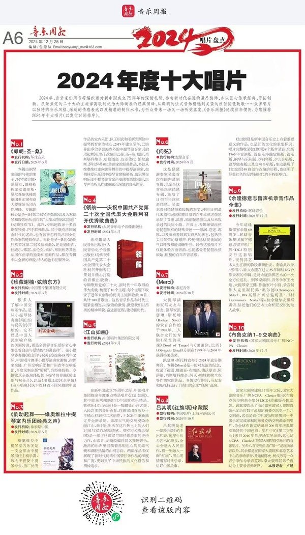 2024年度十大唱片